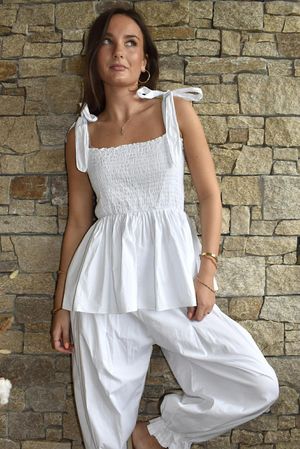 Paloma Bandeau Cami White